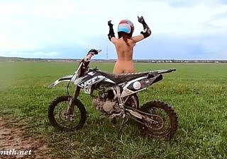 Naked widely applicable riding a Sludge Bike