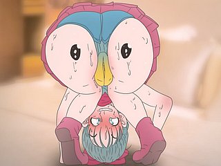 Piplup trên mông của Bulma! Pokemon và Dragon Trip the light fantastic toe Anime Hentai (Phim hoạt hình 2D Sex) khiêu dâm