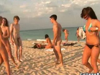 Bikini boyhood ribbon leafless on beach